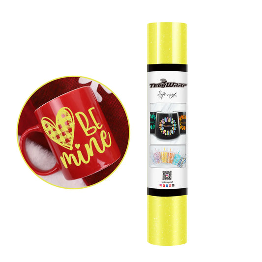 TeckWrap Yellow Shimmer Adhesive Vinyl - 5ft