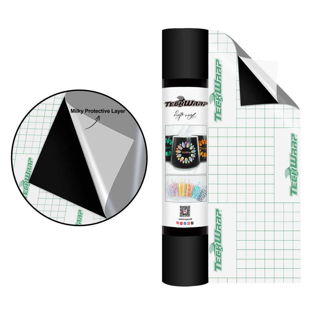Teckwrap Ink Black 001M series 5ft Craft Vinyl (matte)
