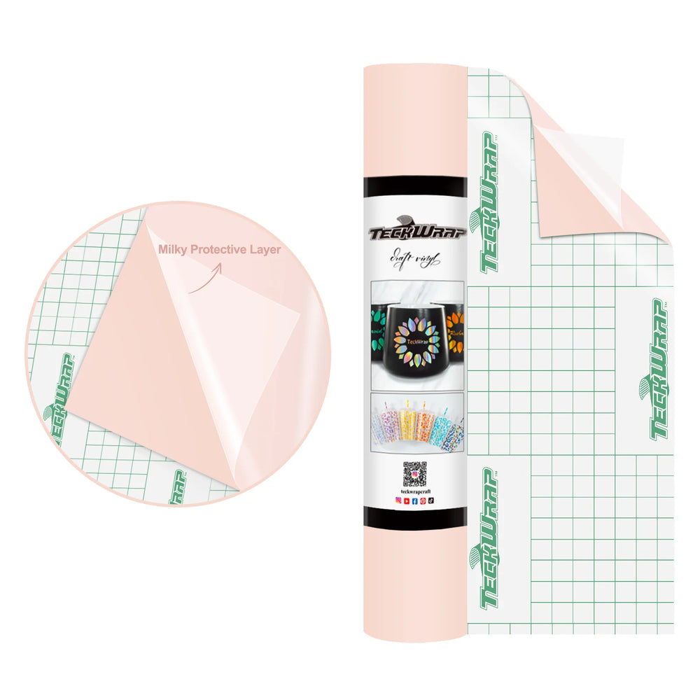 Teckwrap Pastel Pink 001M series 5ft Craft Vinyl (matte)