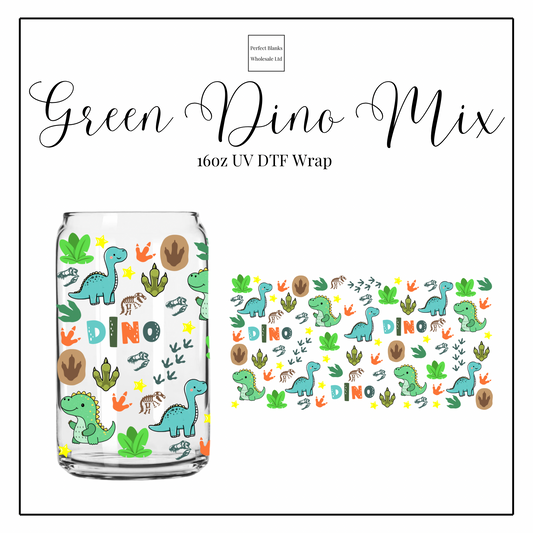 Green Dino Mix 16oz UVDTF