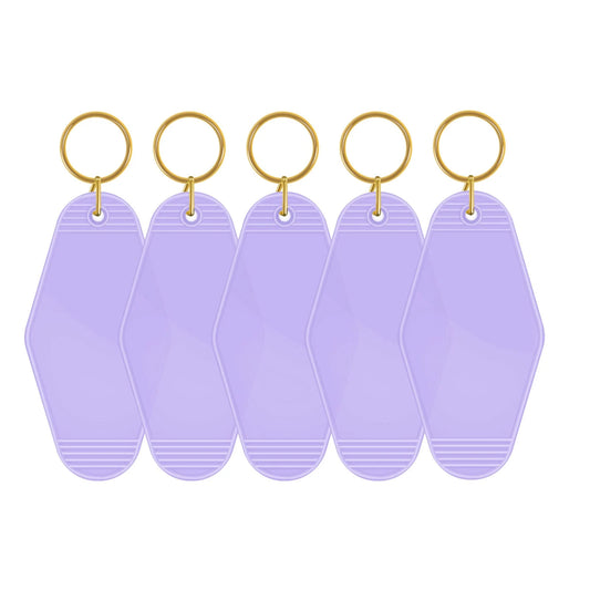TeckWrap Motel Keychains Blanks - Lavender 5 pack