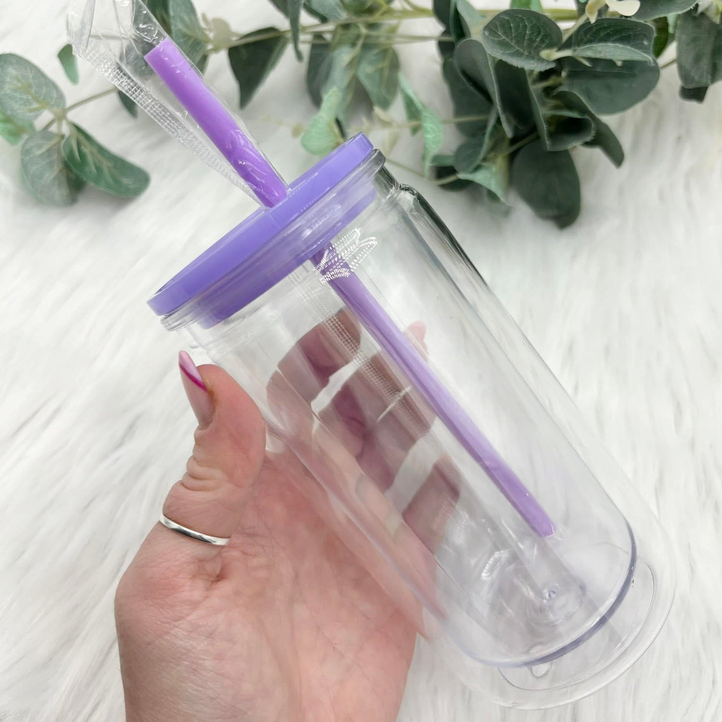 16oz Acrylic Double Walled Tumbler - Purple