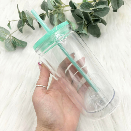 16oz Acrylic Double Walled Tumbler - Green