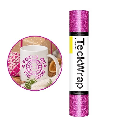 Teckwrap Sparkle Fuchsia Adhesive Vinyl - 5ft