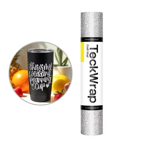 Teckwrap Sparkle Silver Adhesive Vinyl - 5ft