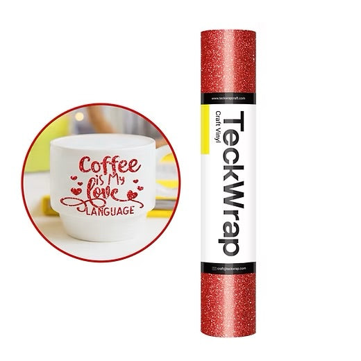 Teckwrap Sparkle Red Adhesive Vinyl - 5ft