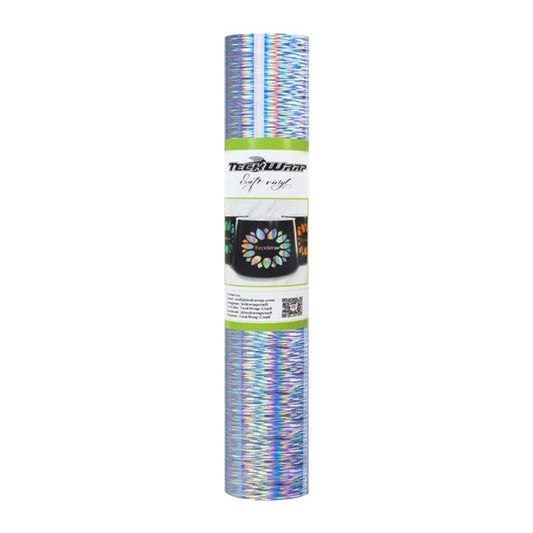 Teckwrap Holographic Starlight Silver Adhesive Craft Vinyl - 5ft