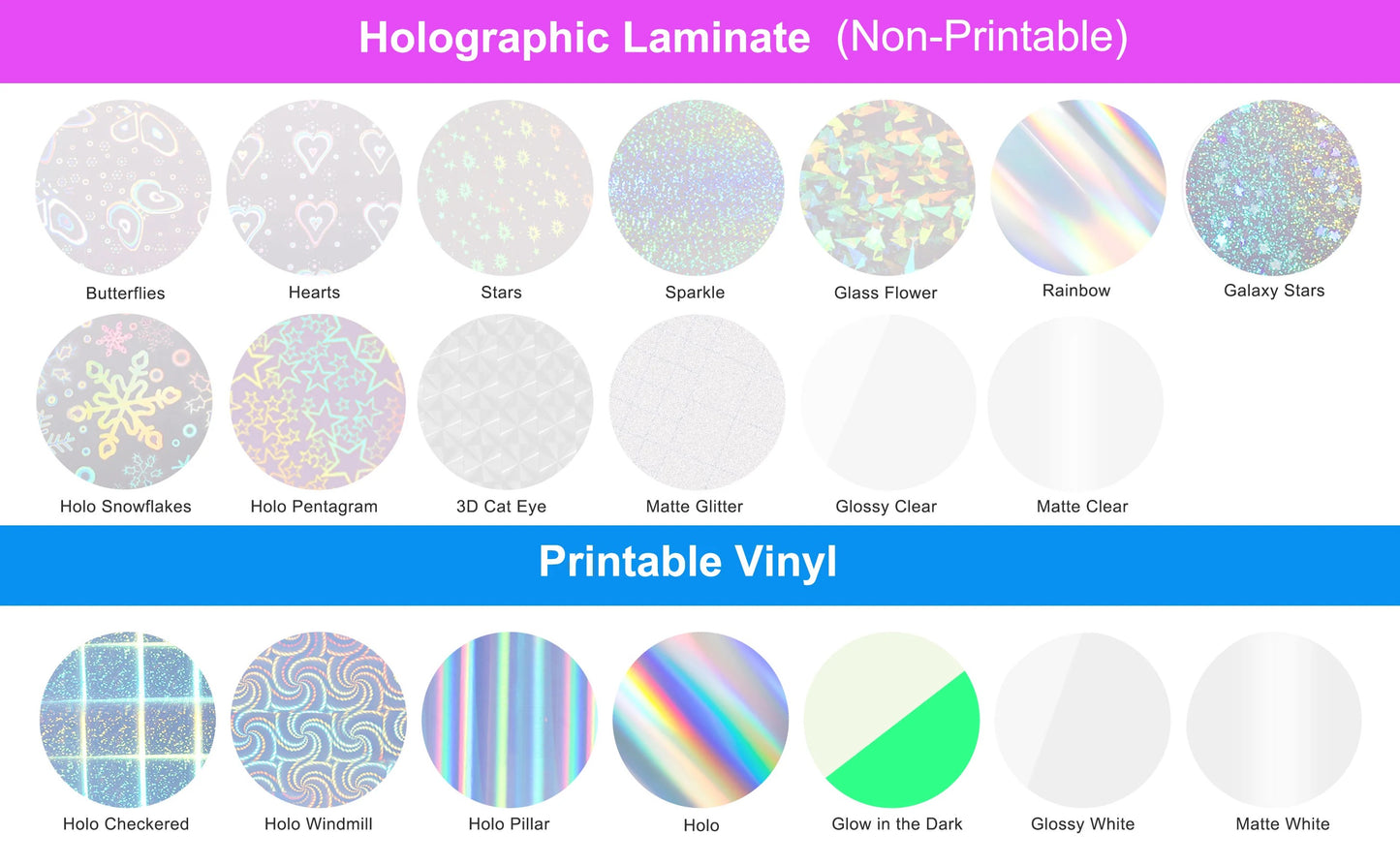 Teckwrap Holographic Inkjet Printable Sticker Vinyl - 15 sheets