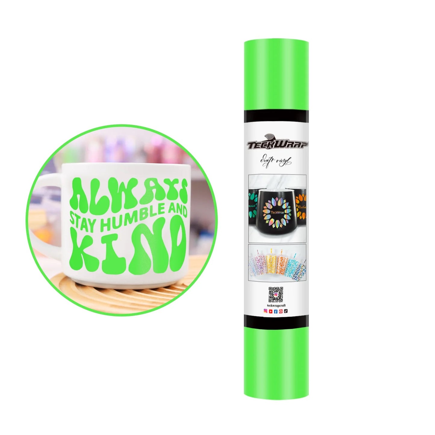 Teckwrap Matte Lime Adhesive Craft Vinyl - 5ft