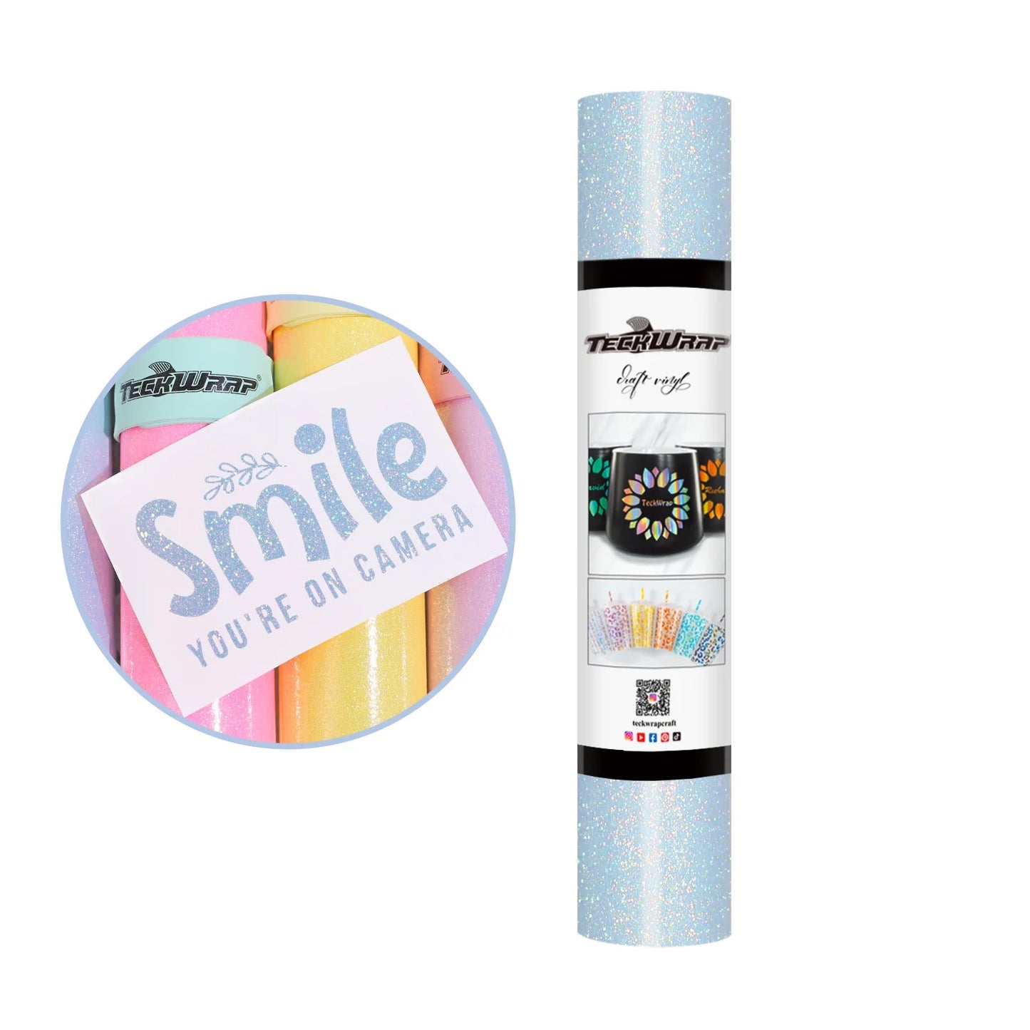 Teckwrap Colorful Shimmer Baby Blue Adhesive Vinyl - 5ft