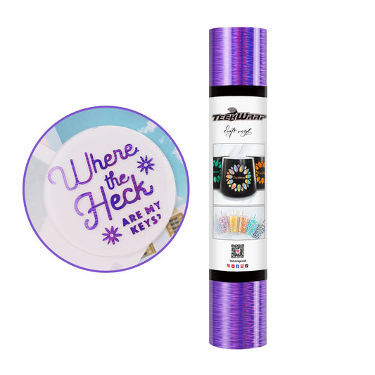 Teckwrap Holographic Starlight Purple Adhesive Craft Vinyl - 5ft