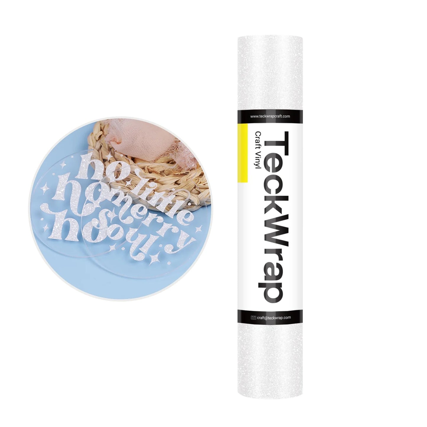 Teckwrap White Burst Glitter Adhesive Vinyl - 5ft