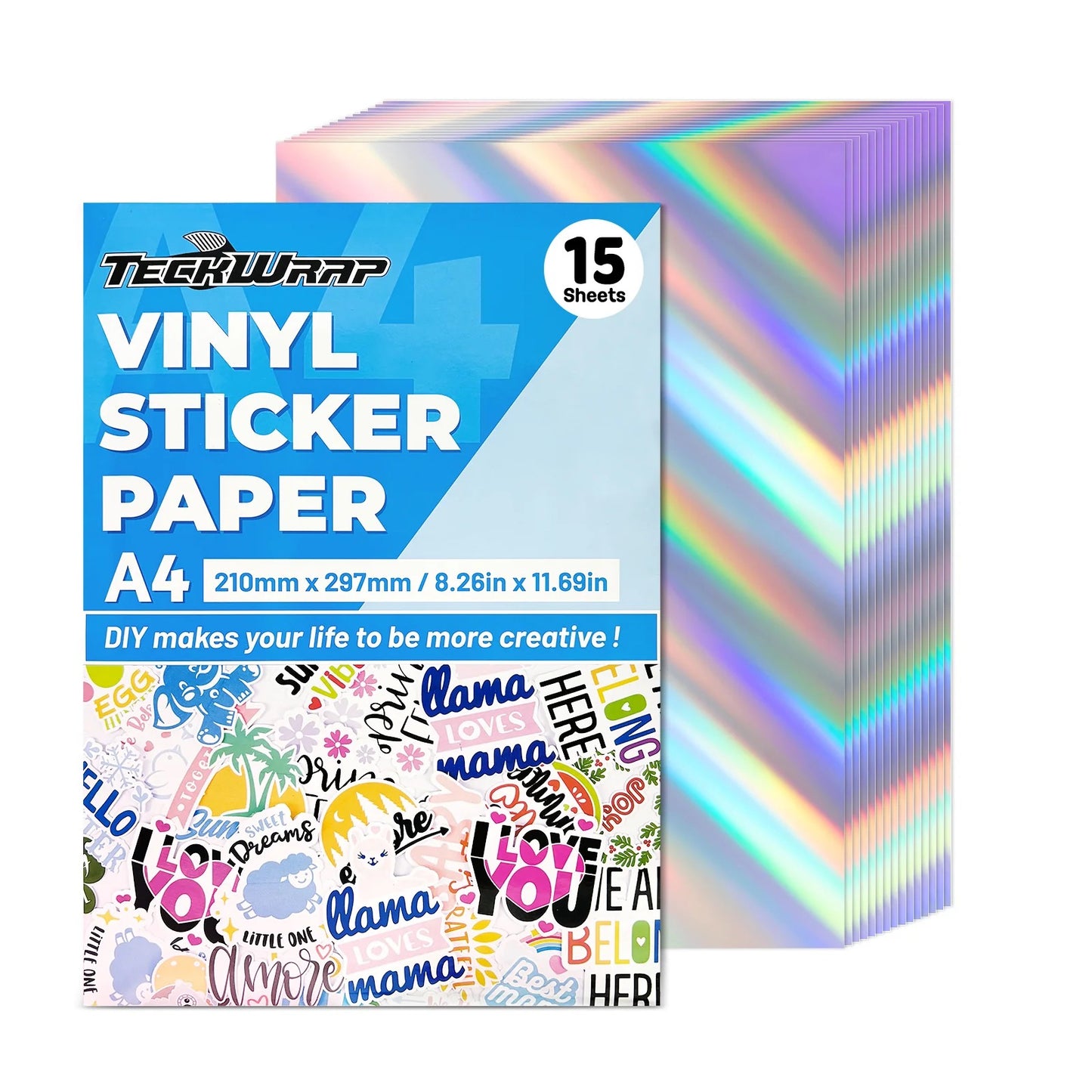 Teckwrap Holographic Inkjet Printable Sticker Vinyl - 15 sheets