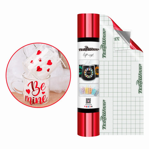Teckwrap Red Bubble Free Mirror Chrome Adhesive Vinyl