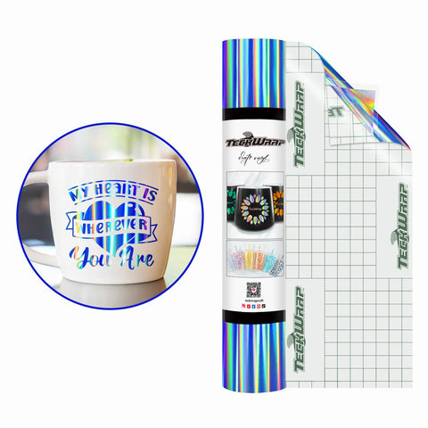 Teckwrap Bubble Free Holographic Sapphire Rainbow Adhesive Vinyl