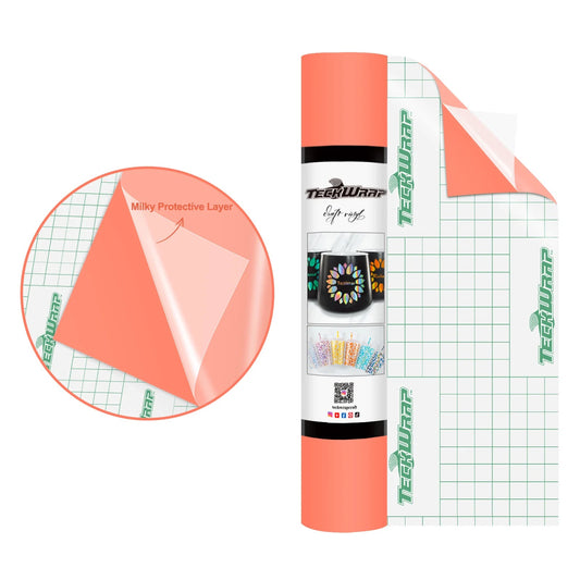 Teckwrap 001M Salmon Pink Craft Vinyl (matte) - 5ft