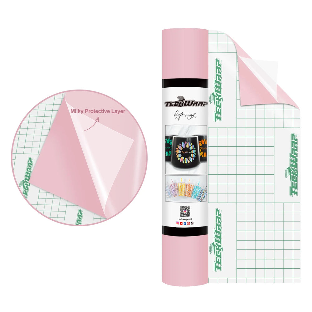 Teckwrap Millennial Pink 001M series Craft Vinyl (matte) - 5ft