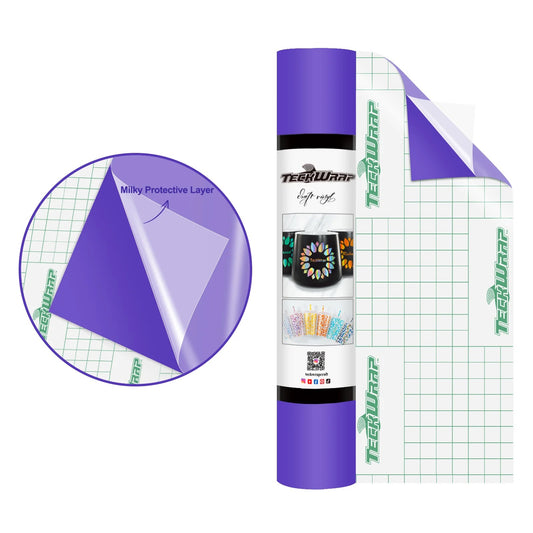 Teckwrap Brilliant Purple 001M series Craft Vinyl (matte) - 5ft