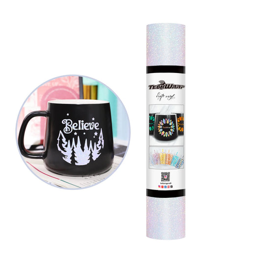 Teckwrap Colorful Shimmer White Adhesive Vinyl - 5ft