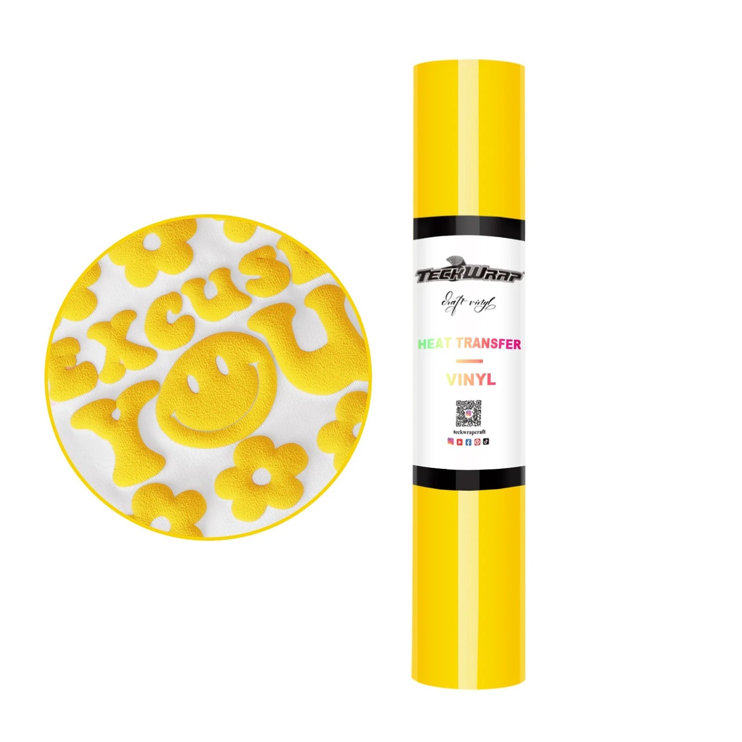 Teckwrap Yellow Puff HTV - 5ft