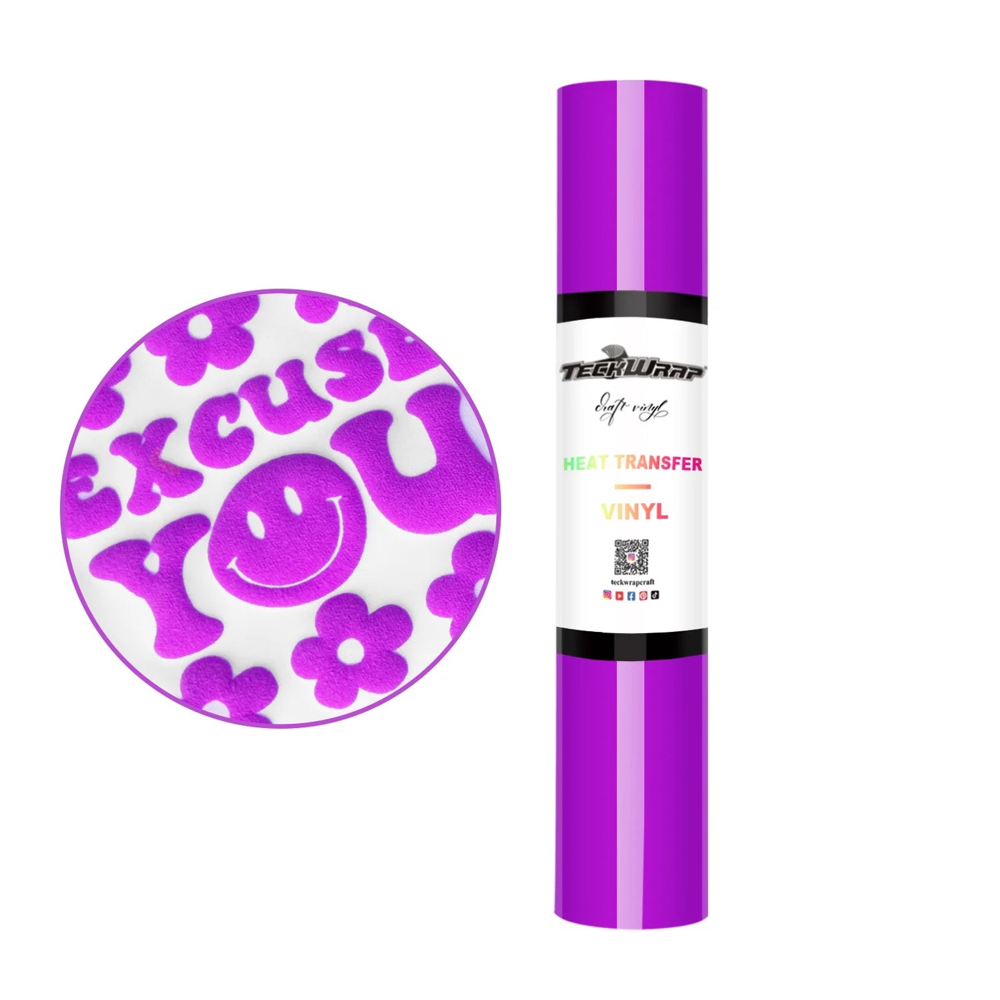 Teckwrap Purple Puff HTV - 5ft