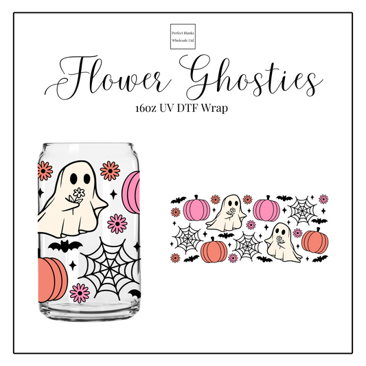 Flower Ghosts 16oz UV DTF