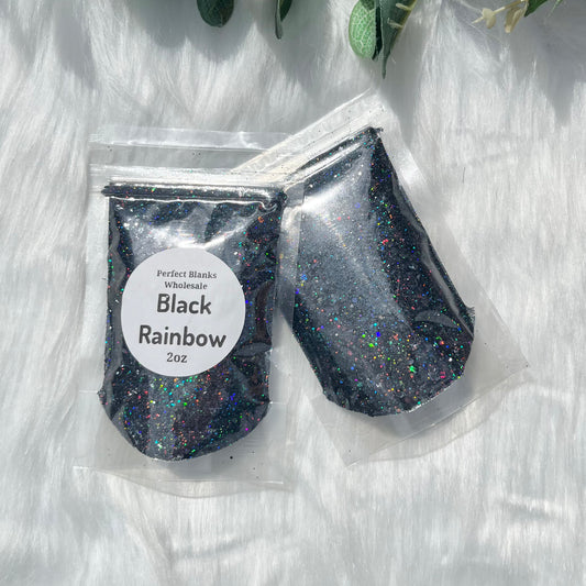 Black Rainbow - Chunky Glitter