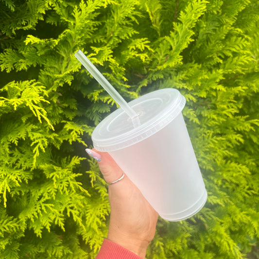Frosted 16oz Coloured Cold Cup