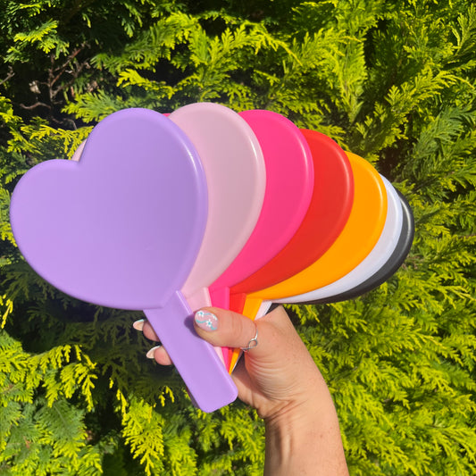 Hand Held Love Heart Mirror