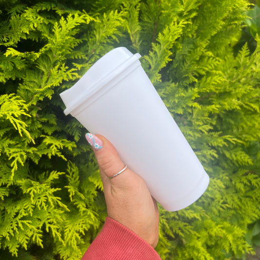 White 16oz Coloured Hot Cup