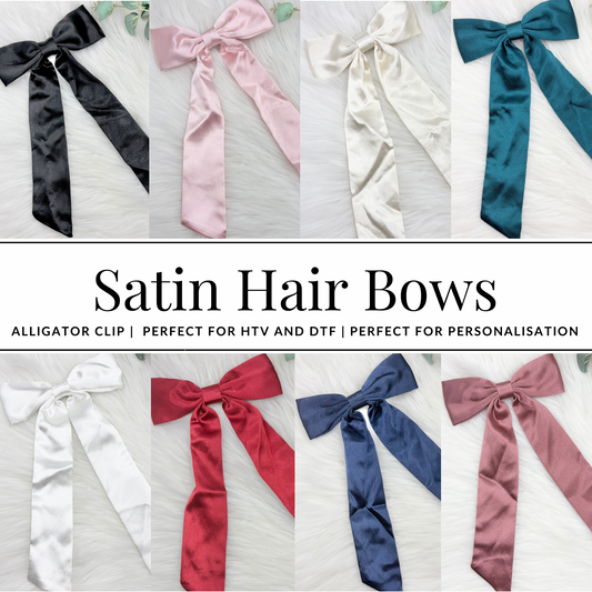 Satin Long Tail Hair Bows