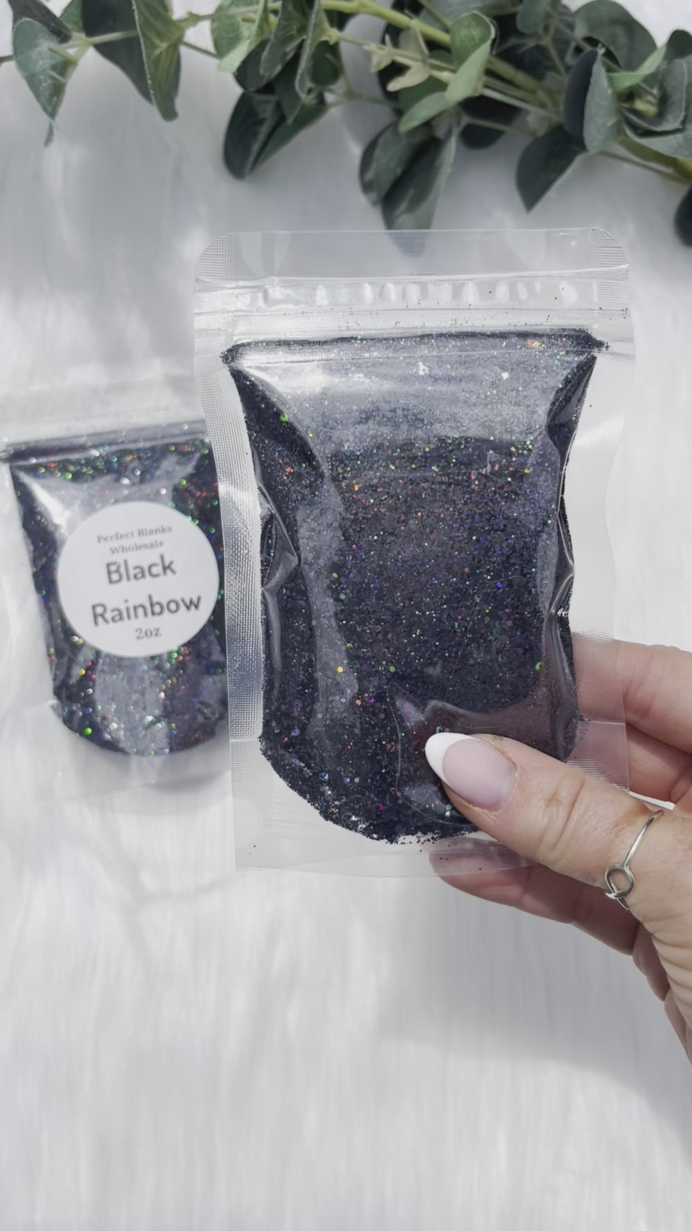 Black Rainbow - Chunky Glitter